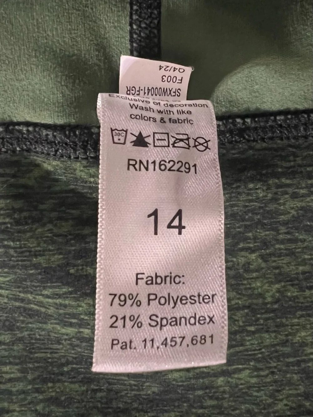 Sweetflexx Heathered Green High Rise Resistance Leggings With 4 Bands Size 14 - Picture 6 of 8